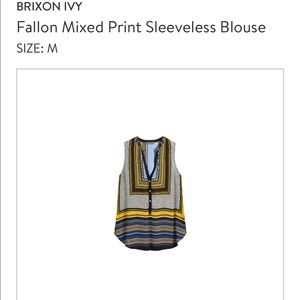 Brixon Ivy Fallon Mixed Print Sleeveless Blouse